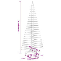 Produktbild för Julgran i trä 180 cm massiv furu