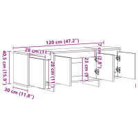 Produktbild för TV-bänk artisan ek 120x30x40,5 cm konstruerat trä
