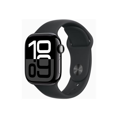 Apple Apple Watch Series 10 (GPS + Cellular) - jet black aluminium - smart klocka med sportband - svart - 64 GB