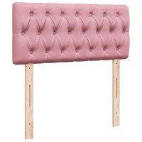 Produktbild för Ramsäng med madrass rosa 80x200 cm sammet