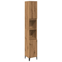 Produktbild för Badrumsskåp ek 30x30x190 cm konstruerat trä