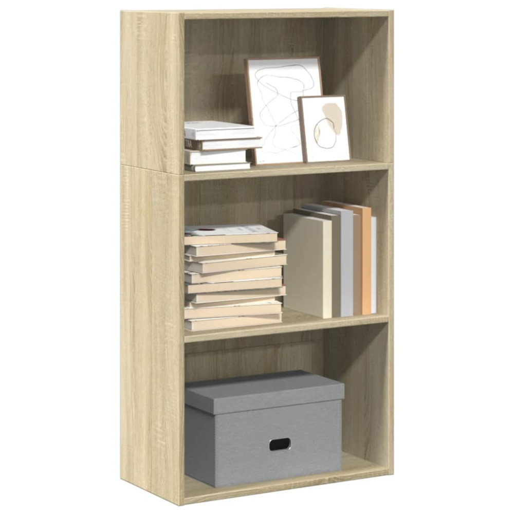Produktbild för Bokhylla sonoma-ek 60x30x114 cm konstruerat trä