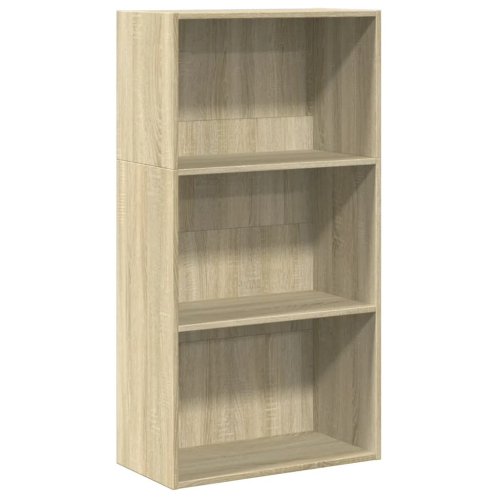 Produktbild för Bokhylla sonoma-ek 60x30x114 cm konstruerat trä