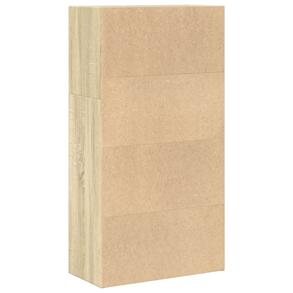 Produktbild för Bokhylla sonoma-ek 60x30x114 cm konstruerat trä