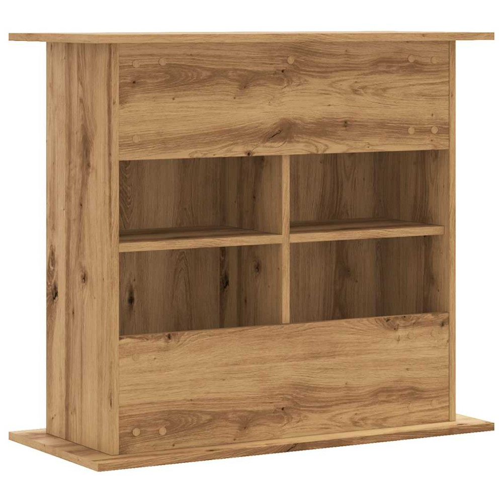 Produktbild för Akvariestativ hantverksmässig ek 81x36x73 cm konstruerat trä