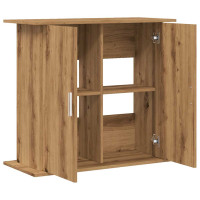 Produktbild för Akvariestativ hantverksmässig ek 81x36x73 cm konstruerat trä