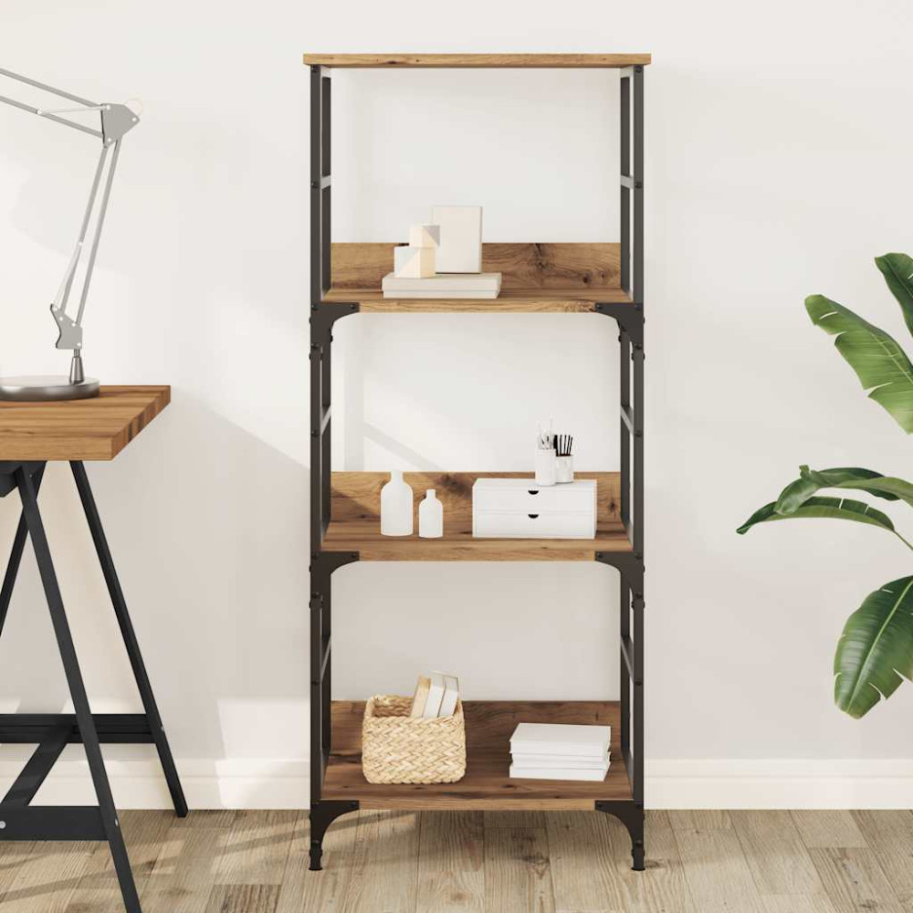 Produktbild för Bokhylla artisan ek 50x33x117,5 cm konstruerat trä