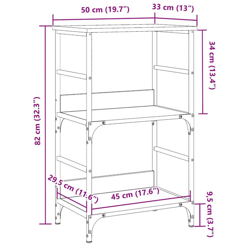 Produktbild för Tvättställsskåp artisan ek 50x33x82 cm konstruerat trä