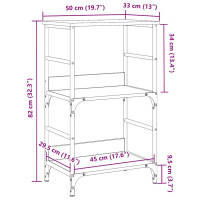 Produktbild för Tvättställsskåp artisan ek 50x33x82 cm konstruerat trä