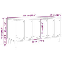 Produktbild för Stereobänk artisan ek 100x38x48 cm konstruerat trä