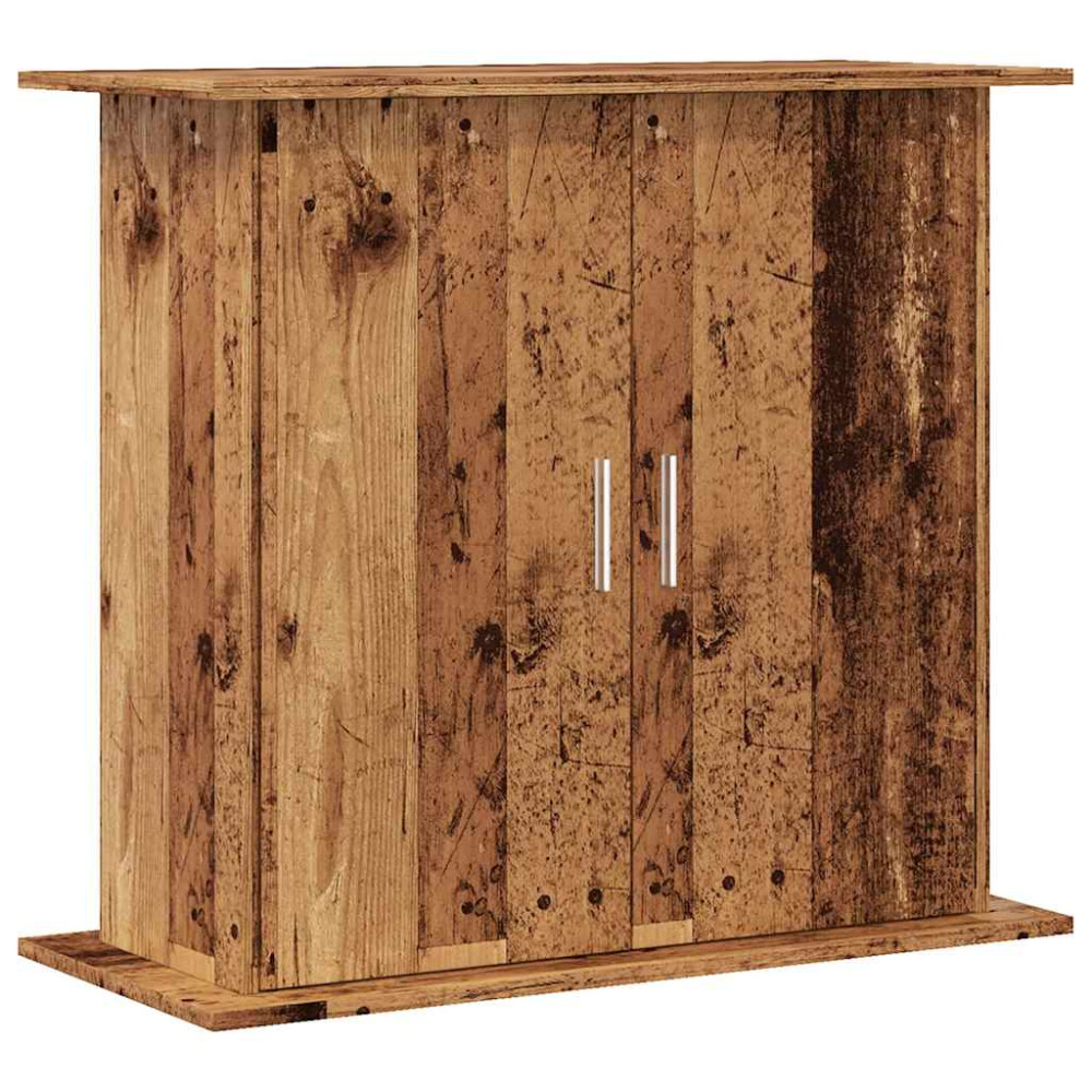 Produktbild för Akvariebänk åldrat trä 81x36x73 cm konstruerat trä