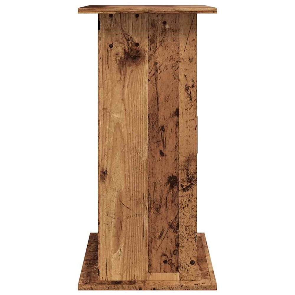 Produktbild för Akvariebänk åldrat trä 81x36x73 cm konstruerat trä