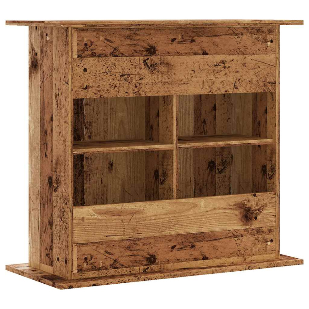 Produktbild för Akvariebänk åldrat trä 81x36x73 cm konstruerat trä
