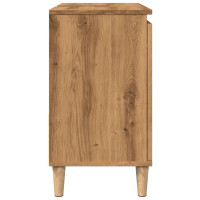 Produktbild för Tvättställsskåp ek 65x33x60 cm konstruerat trä