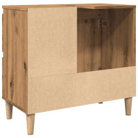 Produktbild för Tvättställsskåp ek 65x33x60 cm konstruerat trä