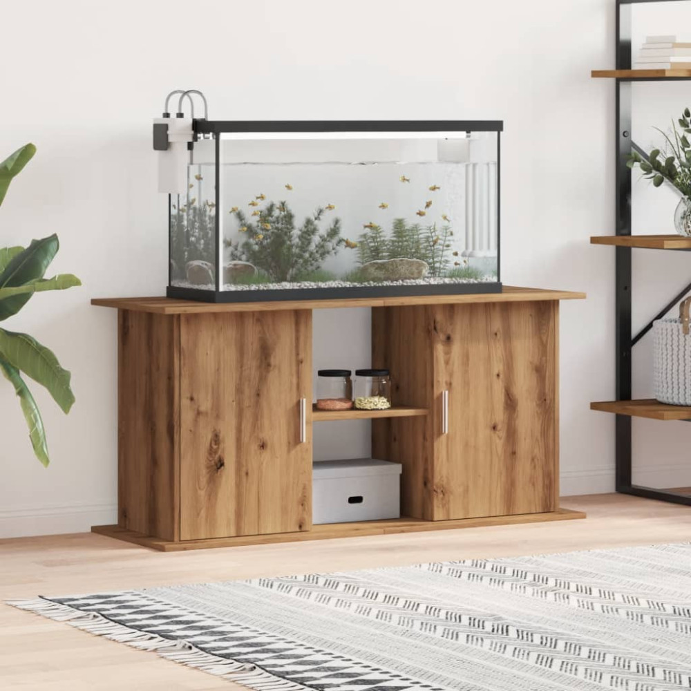 Produktbild för Akvariestativ hantverksmässig ek 121x41x58 cm konstruerat trä
