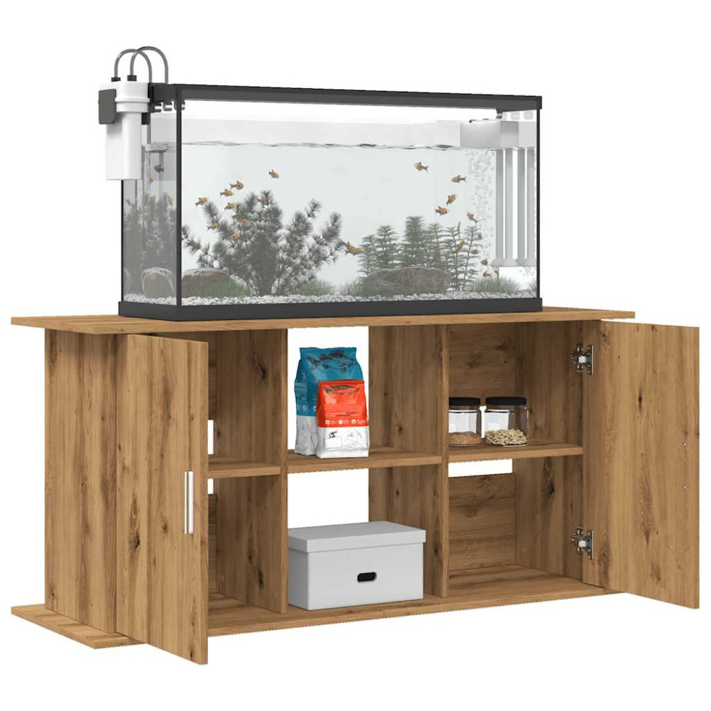 Produktbild för Akvariestativ hantverksmässig ek 121x41x58 cm konstruerat trä