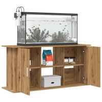 Produktbild för Akvariestativ hantverksmässig ek 121x41x58 cm konstruerat trä