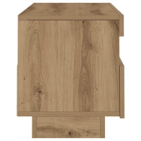 Produktbild för TV-bänk med LED-lampor artisan ek 100x35x40 cm konstruerat trä