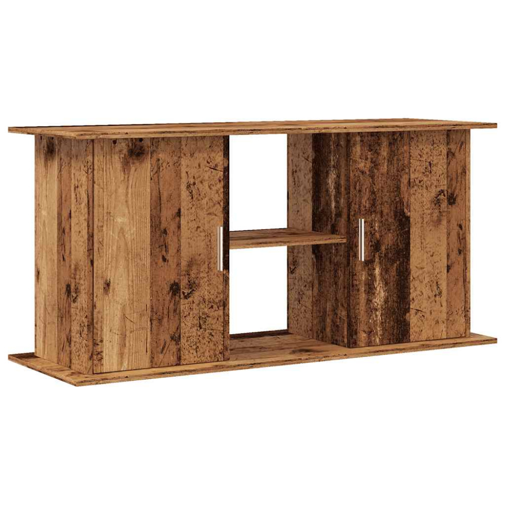 Produktbild för Akvariebänk åldrat trä 121x41x58 cm konstruerat trä