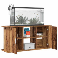 Produktbild för Akvariebänk åldrat trä 121x41x58 cm konstruerat trä