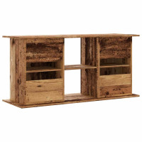 Produktbild för Akvariebänk åldrat trä 121x41x58 cm konstruerat trä