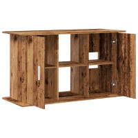 Produktbild för Akvariebänk åldrat trä 121x41x58 cm konstruerat trä