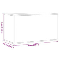 Produktbild för Förvaringskista åldrat trä 84x42x46 cm konstruerat trä