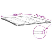 Produktbild för Madrasskydd vit 160x200 cm