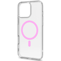 Produktbild för Gelskinmag Magnetic Cover MagSafe iPhone 16 Pro Max Transparent + Rosa