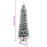 Produktbild för Plastgran med 300 LEDs och snö 180 cm