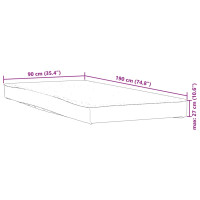 Produktbild för Madrasskydd vit 90x190 cm vattentät