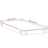 Produktbild för Madrasskydd vit 100x200 cm vattentät