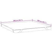 Produktbild för Madrasskydd vit 200x200 cm vattentät