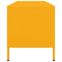 Produktbild för Tv-bänk senapsgul 135x39x43,5 cm kallvalsat stål
