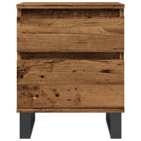 Produktbild för Sängbord 2 st åldrat trä 40x35x50 cm konstruerat trä