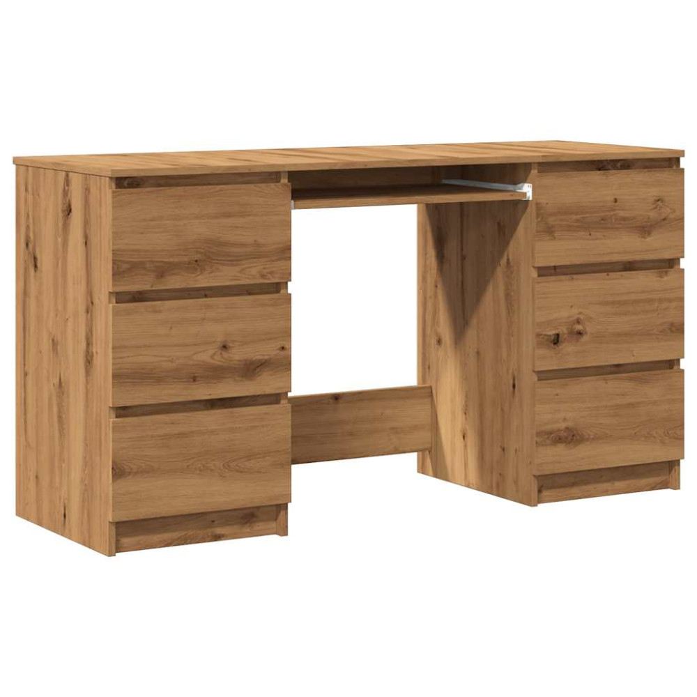 Produktbild för Skrivbord artisan ek 140x50x77 cm konstruerat trä