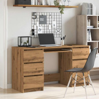 Produktbild för Skrivbord artisan ek 140x50x77 cm konstruerat trä