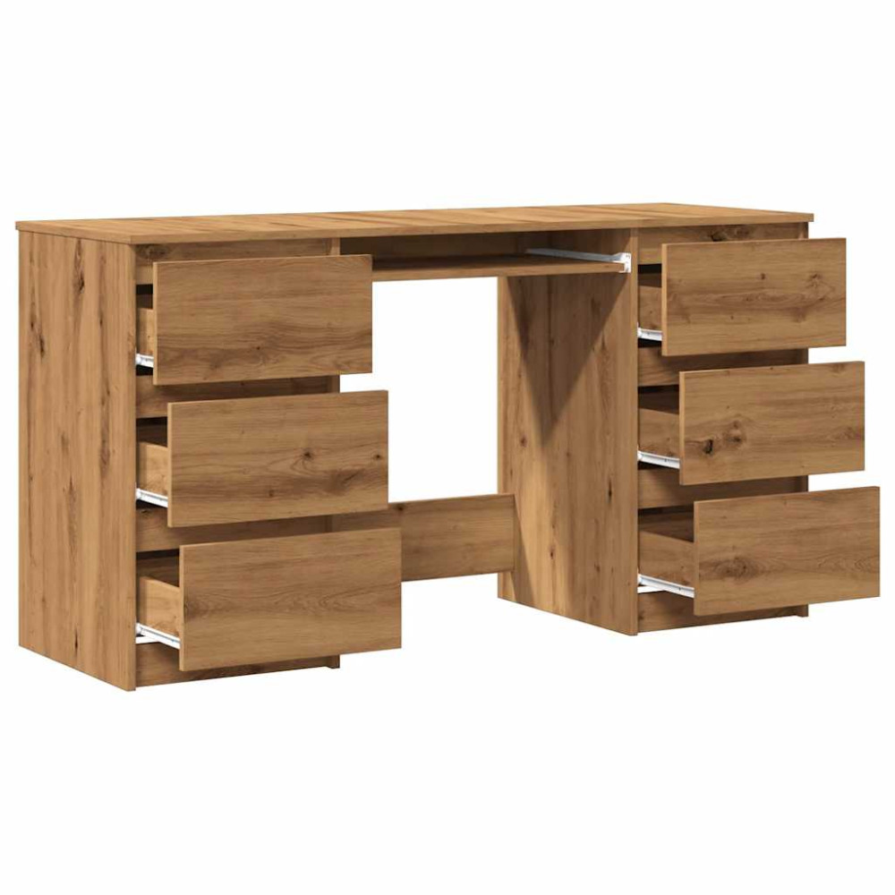 Produktbild för Skrivbord artisan ek 140x50x77 cm konstruerat trä