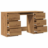 Produktbild för Skrivbord artisan ek 140x50x77 cm konstruerat trä