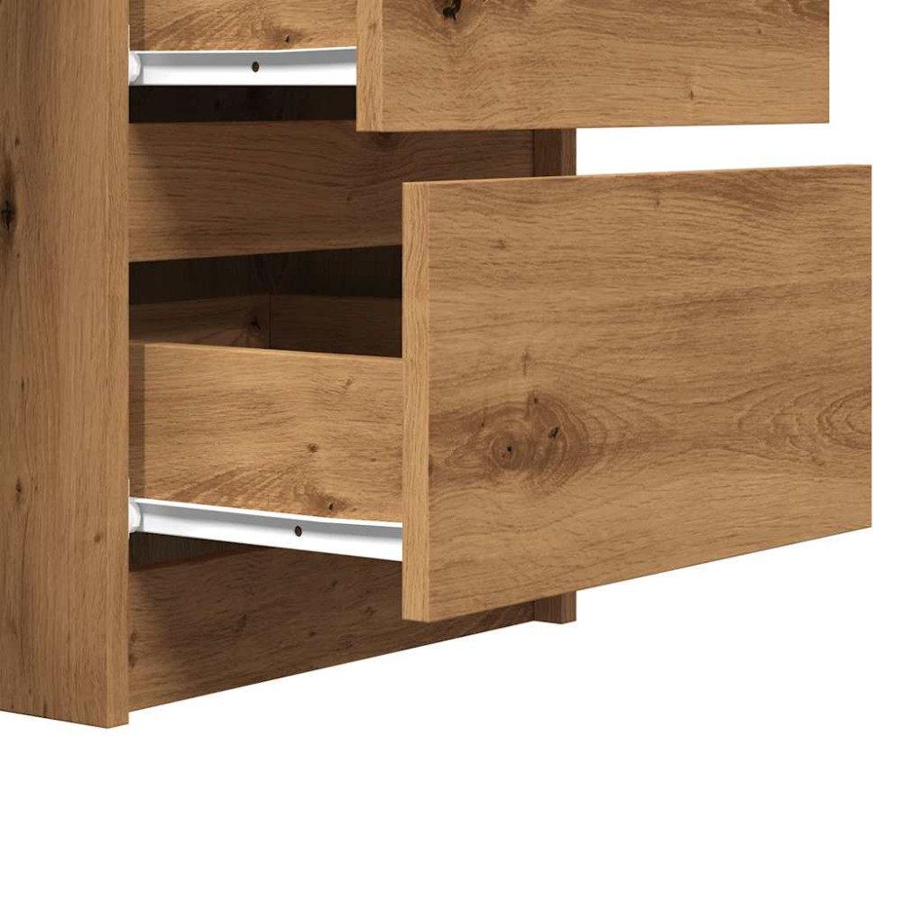 Produktbild för Skrivbord artisan ek 140x50x77 cm konstruerat trä