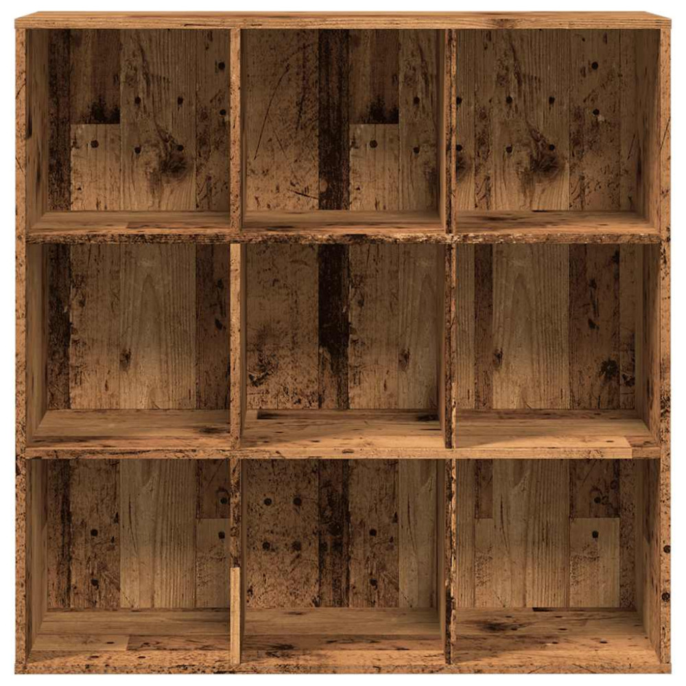 Produktbild för Bokhylla åldrat trä 98x29x97,5 cm