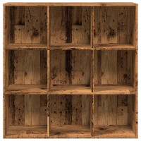 Produktbild för Bokhylla åldrat trä 98x29x97,5 cm
