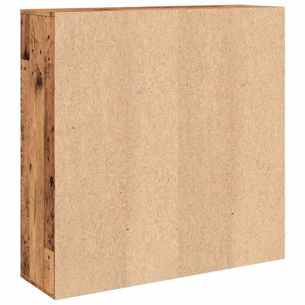 Produktbild för Bokhylla åldrat trä 98x29x97,5 cm