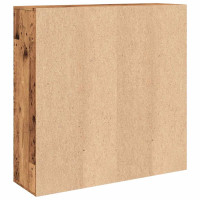 Produktbild för Bokhylla åldrat trä 98x29x97,5 cm