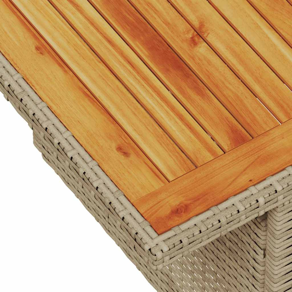 Produktbild för Matgrupp för trädgården med dynor 8 delar beige konstrotting