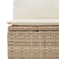 Produktbild för Matgrupp för trädgården med dynor 8 delar beige konstrotting