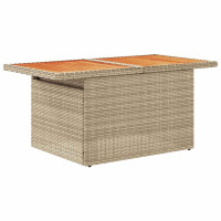 Produktbild för Matgrupp för trädgården med dynor 8 delar beige konstrotting