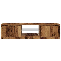 Produktbild för TV-bänk med LED-lampor åldrat trä 140x40x36cm konstruerat trä