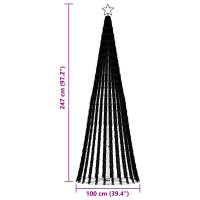 Produktbild för Julgranskon 475 LEDs färgglad 247 cm